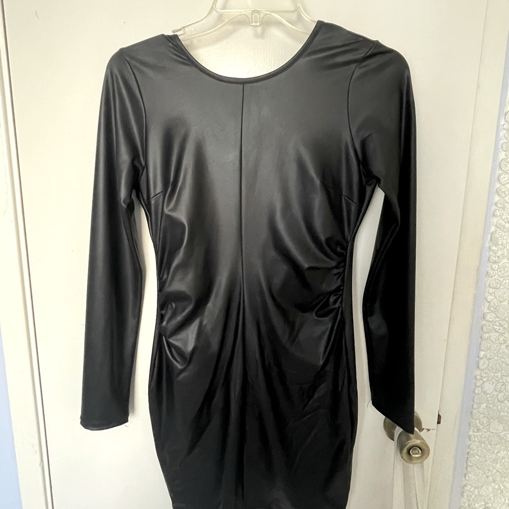 windsor pleather mini dress